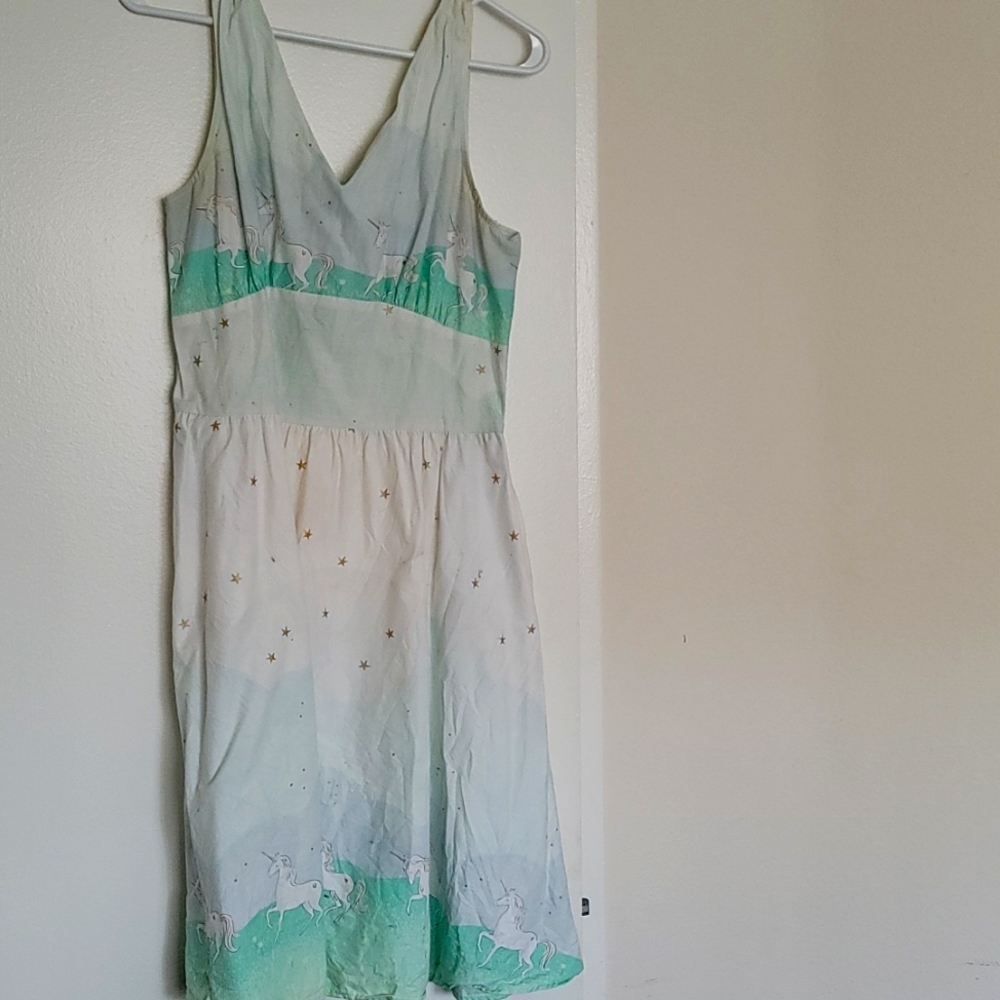 A-line vintage inspired Umicoen print dress with pockets